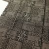 紬 良品 正絹 幾何学柄・抽象柄 袷仕立て 身丈159.5cm 裄丈64.5cm 紬着物 茶_画像5