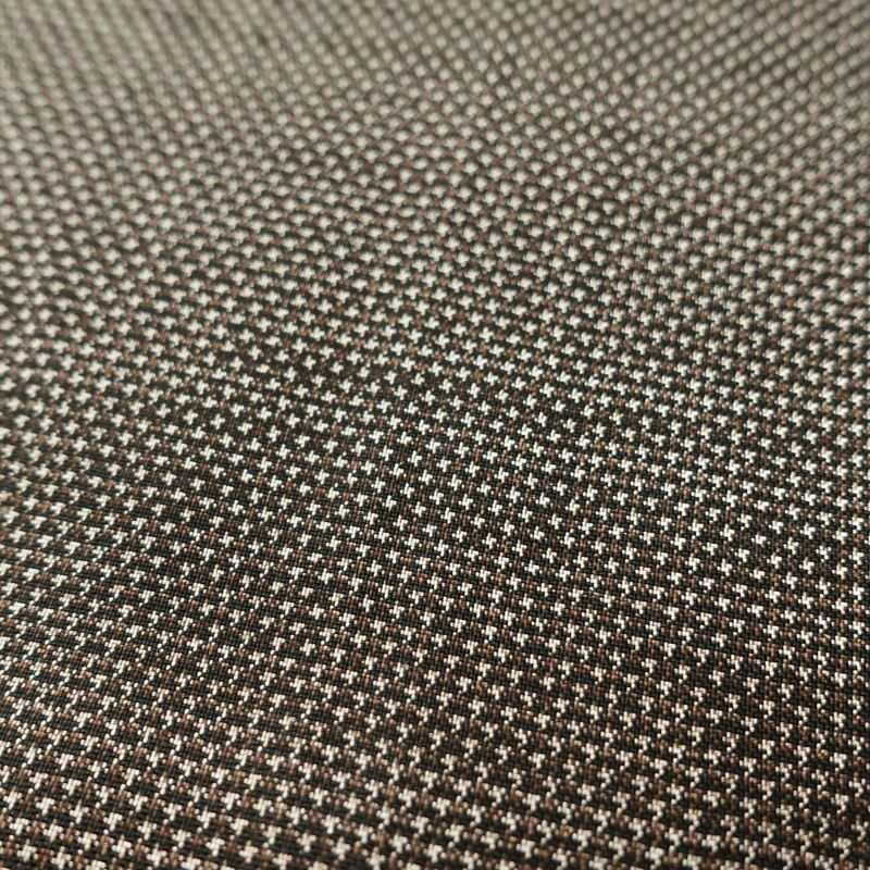 紬 良品 正絹 幾何学柄・抽象柄 袷仕立て 身丈157.5cm 裄丈64.5cm 紬着物 茶_画像6