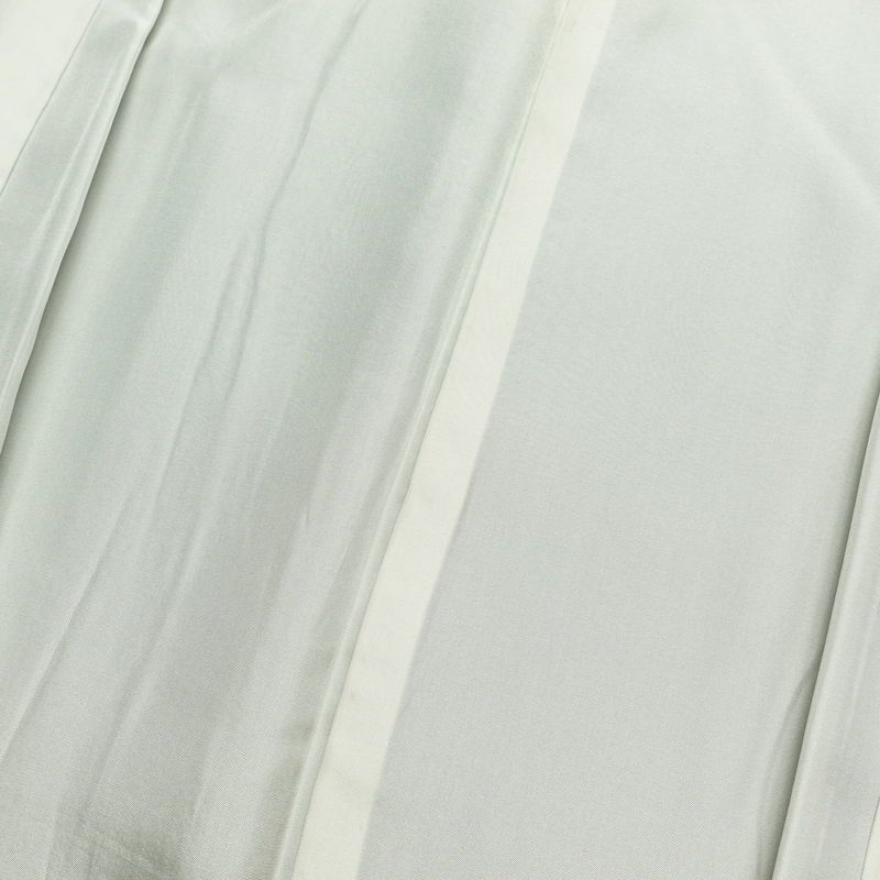 付け下げ 良品 一つ紋付き 正絹 古典柄 袷仕立て 身丈162cm 裄丈65.5cm 箔 刺繍 金彩 附下 着物 緑・うぐいす色_画像18