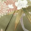 訪問着 金駒刺繍 正絹 木の葉・植物柄 袷仕立て 身丈167.5cm 裄丈69cm 金彩 着物 緑・うぐいす色_画像8