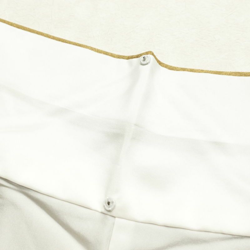 色無地 良品 落款入り 本苔染 正絹 無地 袷仕立て 身丈154cm 裄丈65.5cm 着物 黄・黄土色_画像18