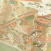 色留袖 良品 王宮紫苑圖 一つ紋付き ちりめん 正絹 古典柄 袷仕立て 身丈167.5cm 裄丈68.5cm 金糸 着物 御所車 緑・うぐいす色_画像9