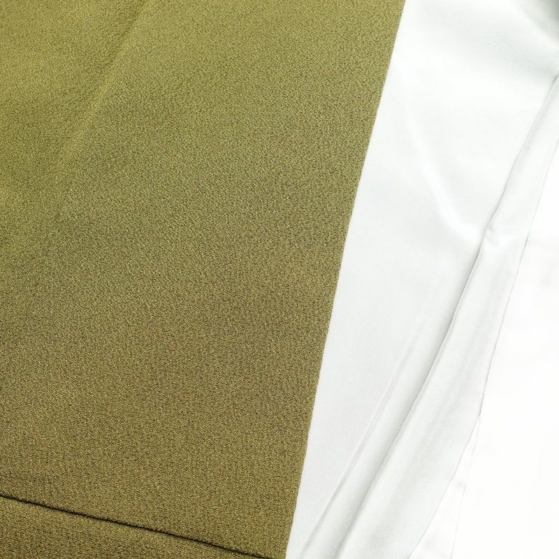 訪問着 良品 落款入り 正絹 祇園まつり 人物・動物柄 袷仕立て 身丈153.5cm 裄丈63.5cm 着物 緑・うぐいす色_画像17