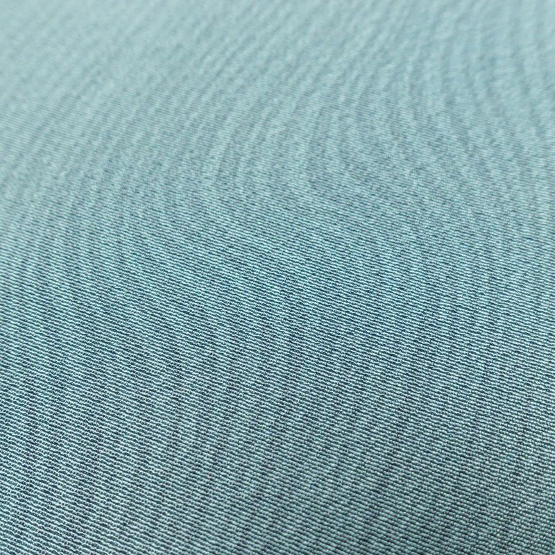 小紋 美品 落款入り 野木章 夢浪漫 しつけ糸付き 縮緬 正絹 流水・波柄 袷仕立て 身丈155cm 裄丈62.5cm 共八掛 ぼかし 緑・うぐいす色_画像7