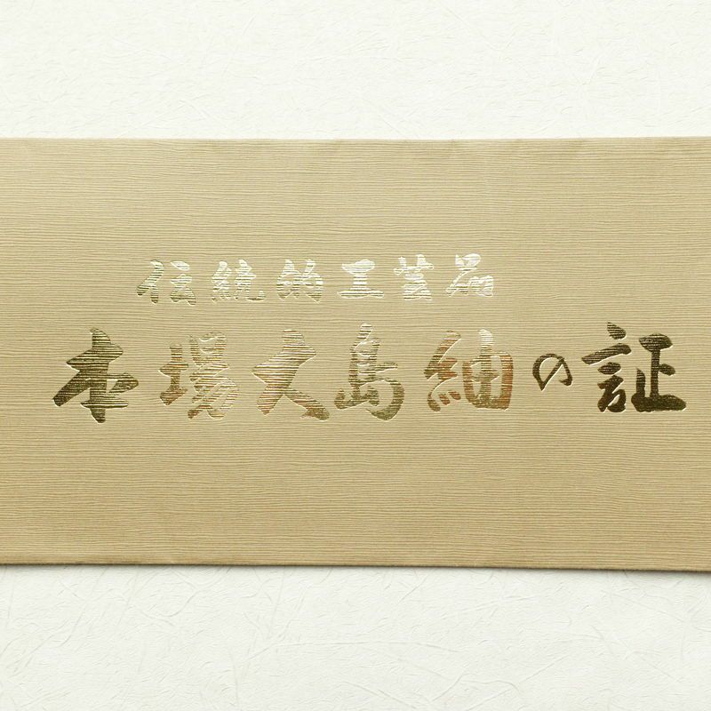 本場大島紬 証紙あり 伝統的工芸品 しつけ糸付き 正絹 風景柄 袷仕立て 身丈150cm 裄丈61.5cm 茶_画像20