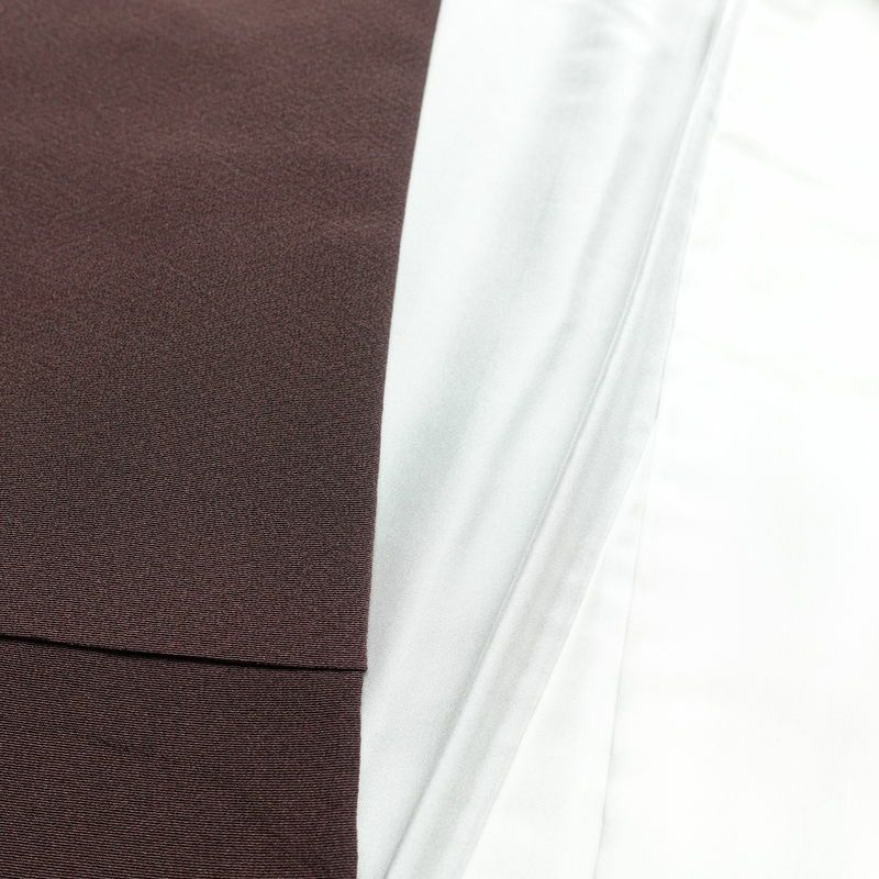 色留袖 縮緬 正絹 人物・動物柄 袷仕立て 身丈161cm 裄丈68cm 箔 共八掛 金彩 茶_画像18