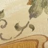 名古屋帯 すくい織り 太鼓柄 良品 正絹 木の葉・植物柄 名古屋仕立て 黄・黄土色_画像4