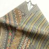 小紋 美品 しつけ糸付き 縮緬 正絹 幾何学柄・抽象柄 袷仕立て 身丈163cm 裄丈67cm 小紋着物 黄・黄土色_画像16
