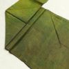 名古屋帯 紬地 太鼓柄 良品 正絹 幾何学柄・抽象柄 名古屋仕立て 緑・うぐいす色_画像18