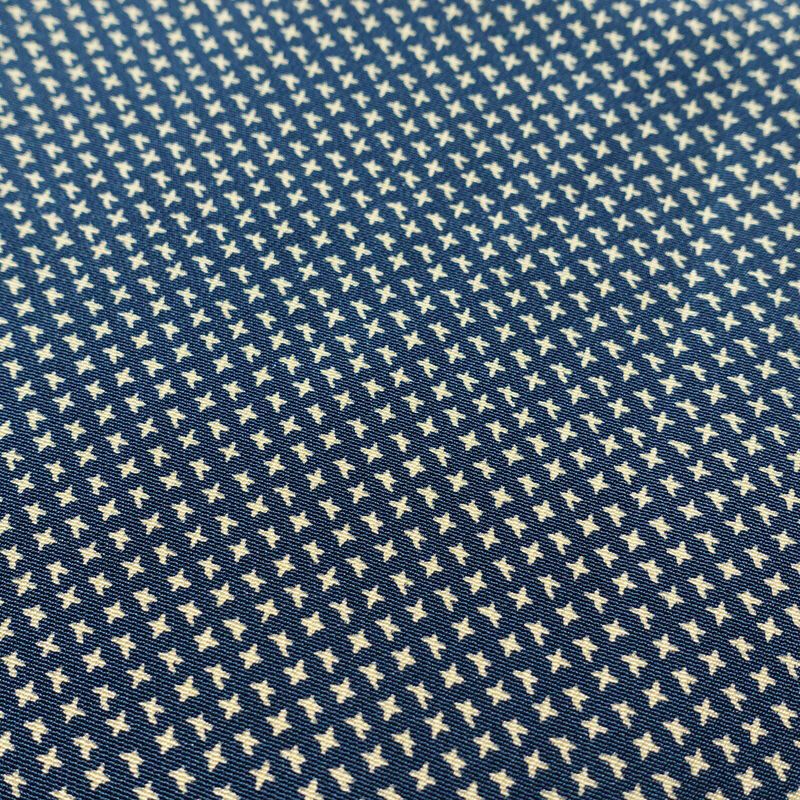 小紋 縮緬 総柄 正絹 古典柄 袷仕立て 身丈158cm 裄丈64cm 小紋着物 青・紺_画像6