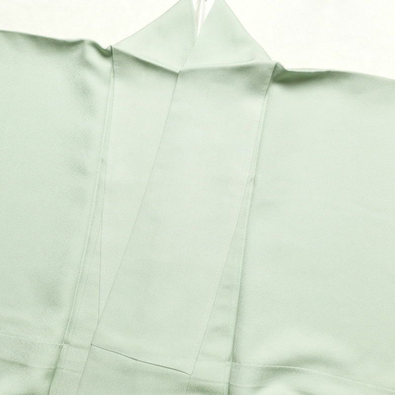 色留袖 良品 源氏物語澪標図 一つ紋付き 正絹 風景柄 袷仕立て 身丈180cm 裄丈70.5cm 結婚式 着物 緑・うぐいす色_画像15