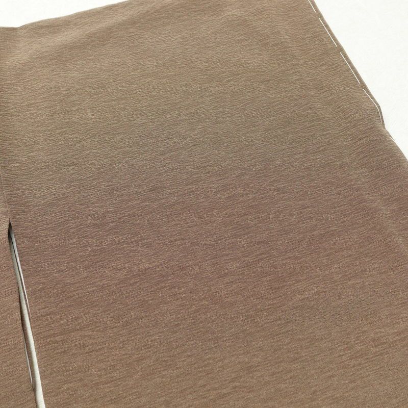 付け下げ 美品 友禅 岡山武子 落款入り 伝統工芸士 しつけ糸付き 縮緬 正絹 浜ちりめん その他の柄 袷仕立て 身丈156cm 裄丈66.5cm 茶_画像12