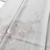 訪問着 良品 スワトウ刺繍 一つ紋付き 正絹 古典柄 袷仕立て 身丈154.5cm 裄丈64.5cm 着物 グレー_画像5