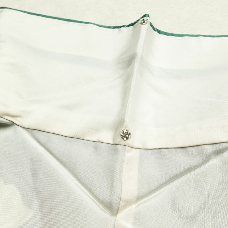 訪問着 良品 正絹 花柄 袷仕立て 身丈165cm 裄丈66.5cm 箔 刺繍 共八掛 金彩 緑・うぐいす色_画像19