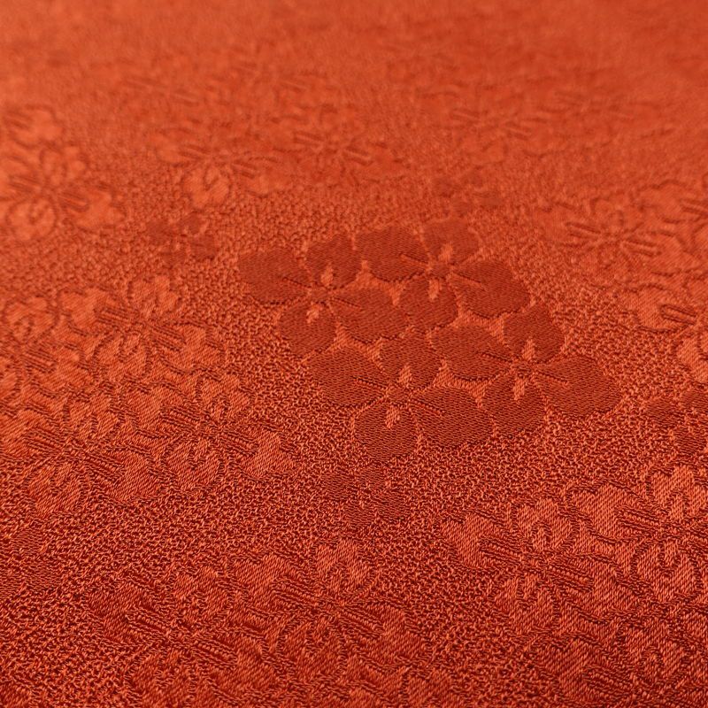 色無地 良品 一つ紋付き 正絹 古典柄 袷仕立て 身丈155cm 裄丈63cm 着物 橙_画像6