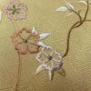 付け下げ 正絹 袷仕立て 身丈165.5cm 裄丈69.5cm 箔 刺繍 一部しつけ糸付き 金彩 附下 着物 木の葉・植物柄 黄・黄土色_画像6