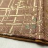 付け下げ 正絹 袷仕立て 身丈165.5cm 裄丈69.5cm 箔 刺繍 一部しつけ糸付き 金彩 附下 着物 木の葉・植物柄 黄・黄土色_画像11