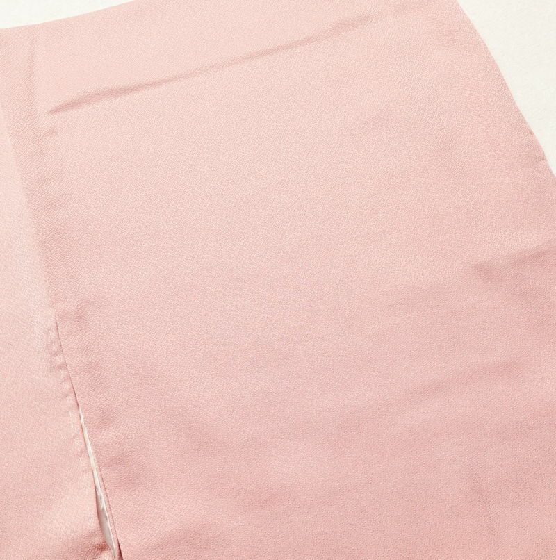 色留袖 一つ紋付き 正絹 流水・波柄 袷仕立て 身丈154.5cm 裄丈64cm 着物 ピンク_画像11