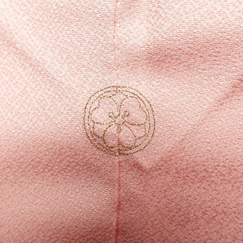 色留袖 一つ紋付き 正絹 流水・波柄 袷仕立て 身丈154.5cm 裄丈64cm 着物 ピンク_画像21