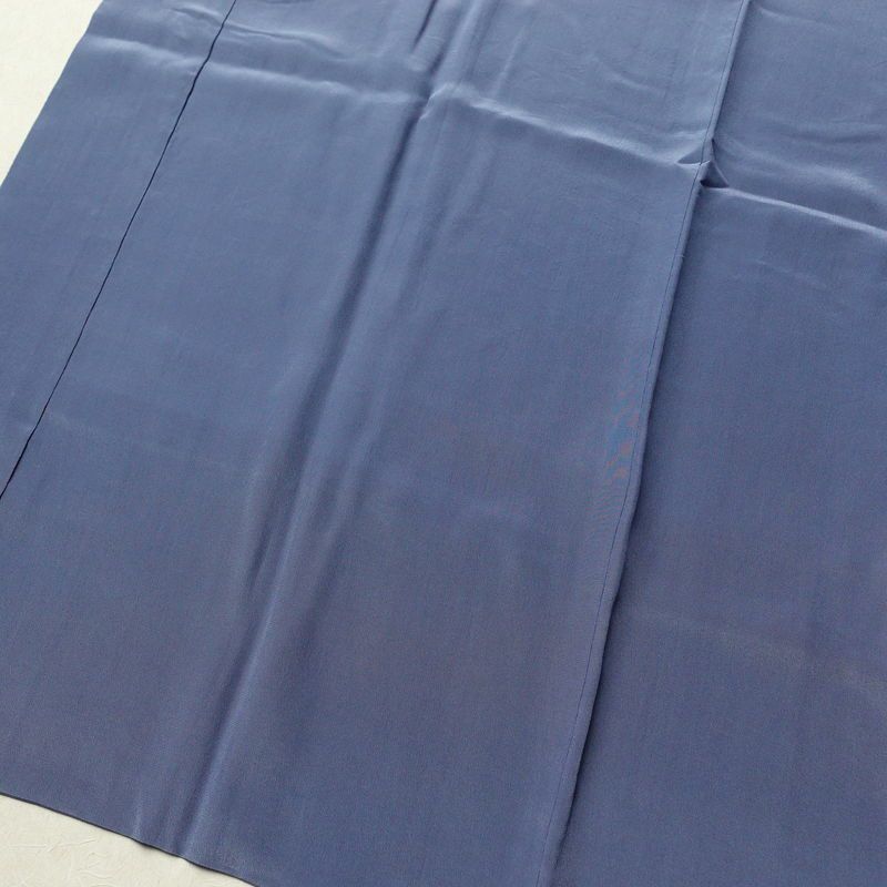 男性用 襦袢 正絹 木の葉・植物柄 袷仕立て 身丈135.5cm 裄丈70.5cm 青・紺_画像4