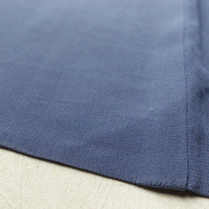 男性用 襦袢 正絹 木の葉・植物柄 袷仕立て 身丈135.5cm 裄丈70.5cm 青・紺_画像8