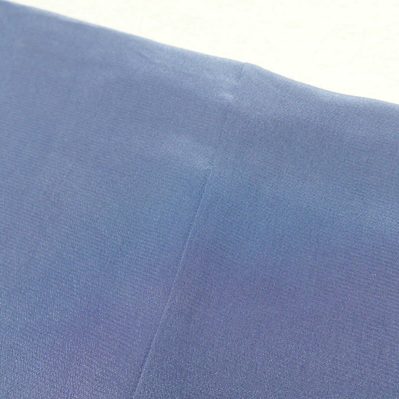 男性用 襦袢 正絹 木の葉・植物柄 袷仕立て 身丈135.5cm 裄丈70.5cm 青・紺_画像12