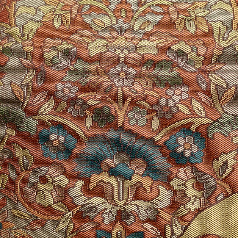 袋帯 六通柄 良品 一般用 正絹 幾何学柄・抽象柄 黄・黄土色_画像4