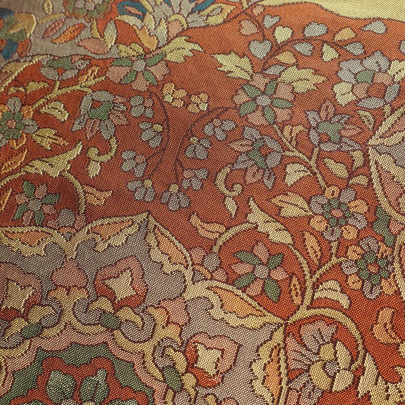 袋帯 六通柄 良品 一般用 正絹 幾何学柄・抽象柄 黄・黄土色_画像5