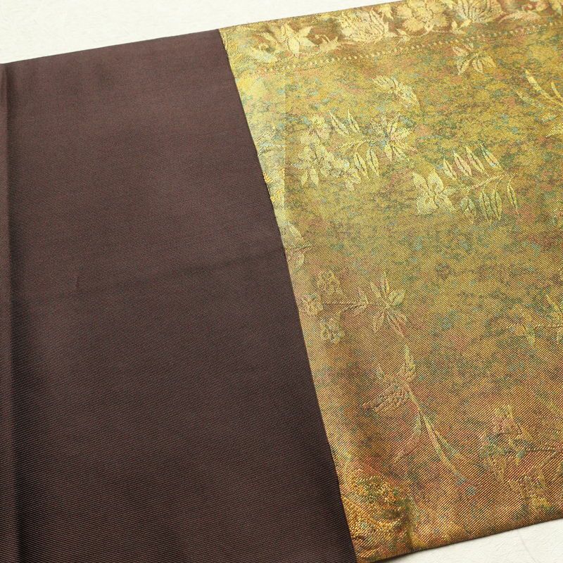 袋帯 青銅箔 六通柄 良品 フォーマル用 正絹 幾何学柄・抽象柄 箔 金・銀_画像15