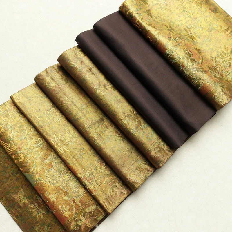 袋帯 青銅箔 六通柄 良品 フォーマル用 正絹 幾何学柄・抽象柄 箔 金・銀_画像17