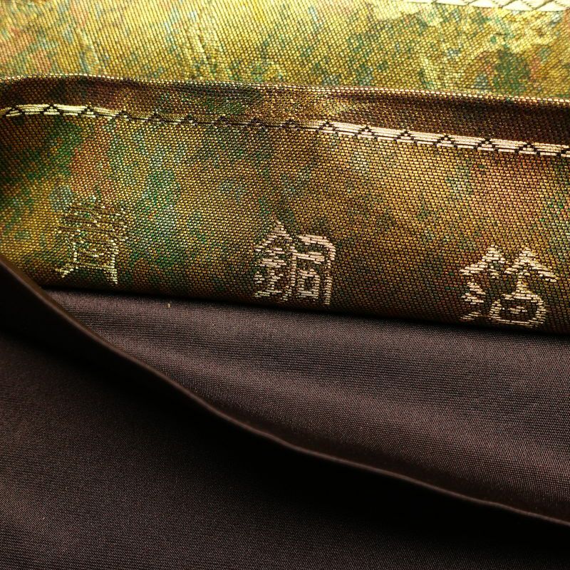 袋帯 青銅箔 六通柄 良品 フォーマル用 正絹 幾何学柄・抽象柄 箔 金・銀_画像21