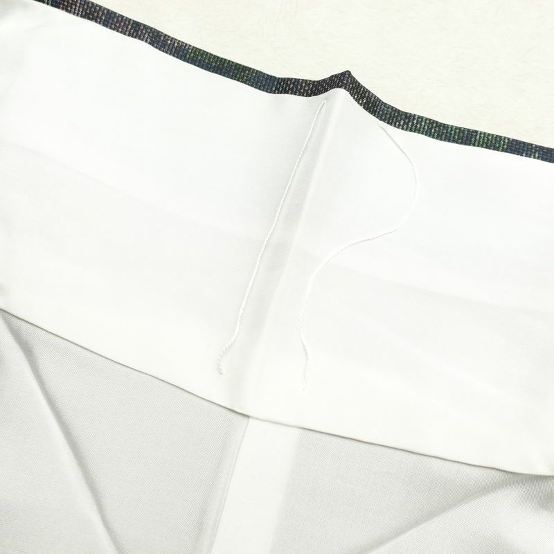 大島紬 美品 証紙あり しつけ糸付き 古代染色純泥染 正絹 風景柄 袷仕立て 身丈160.5cm 裄丈65cm 小紋柄 青・紺_画像18