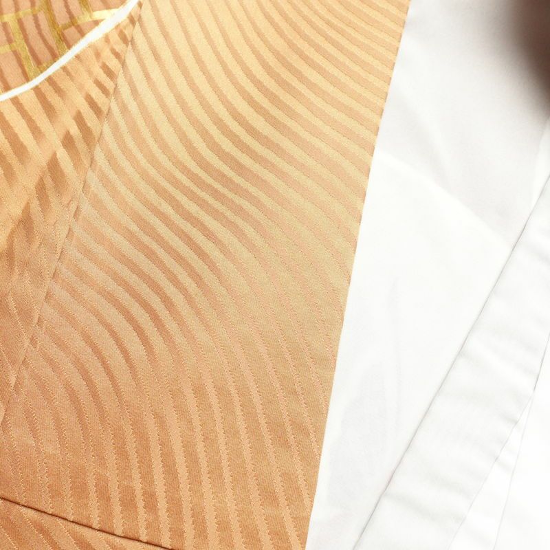 振袖 正絹 蝶 古典柄 袷仕立て 身丈166cm 裄丈67cm 箔 金彩 成人式 二十歳の集い 着物 黄・黄土色_画像18