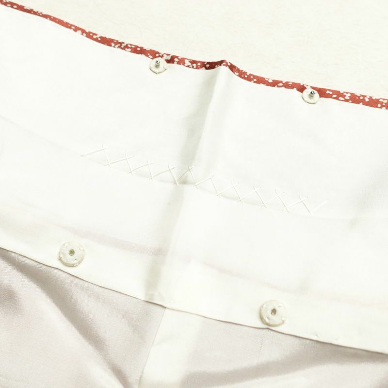 訪問着 落款入り 作家物 正絹 木の葉・植物柄 菊 梅 袷仕立て 身丈172cm 裄丈68.5cm 金彩 多色使い_画像20