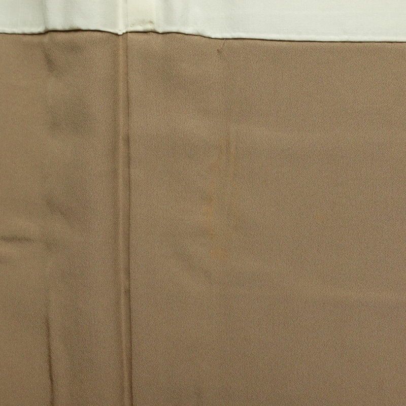 小紋 正絹 花柄 袷仕立て 身丈153cm 裄丈64cm 小紋着物 ベージュ ぼかし_画像17