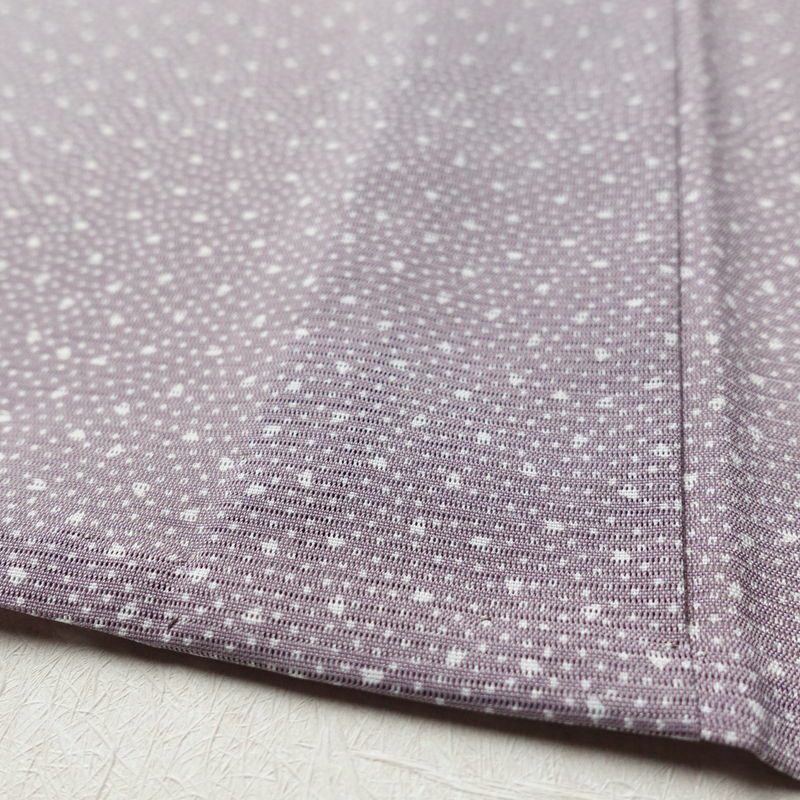 盛夏 絽 良品 夏用 着物 ポリエステル 幾何学柄・抽象柄 単衣仕立て 身丈152.5cm 裄丈63.5cm 紫・藤色_画像9