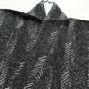 単衣 良品 着物 小紋 縮緬 正絹 幾何学柄・抽象柄 単衣仕立て 身丈157.5cm 裄丈66.5cm 黒_画像14
