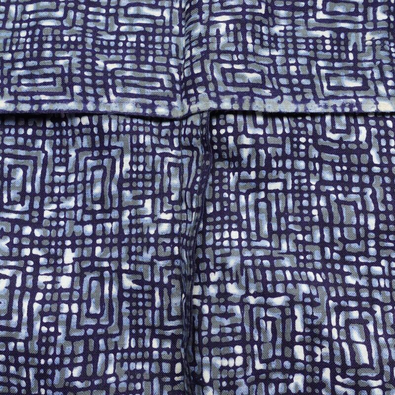 男性用 浴衣 良品 綿 幾何学柄・抽象柄 単衣仕立て 身丈128.5cm 裄丈64.5cm 夏用 着物 青・紺_画像18