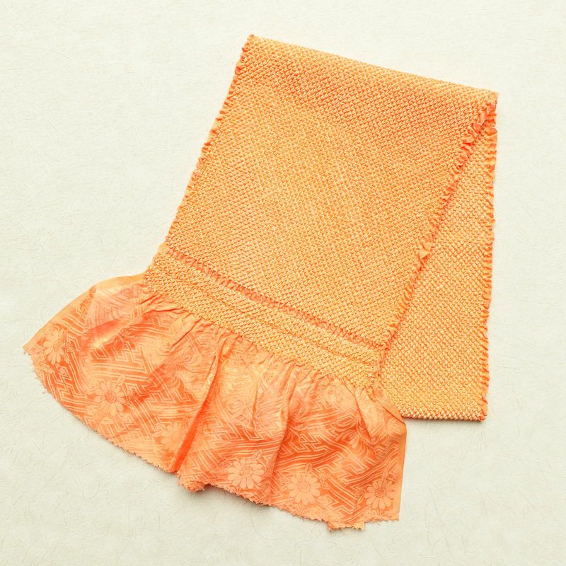 帯揚げ 絞り フォーマル用 正絹 古典柄 橙_画像1