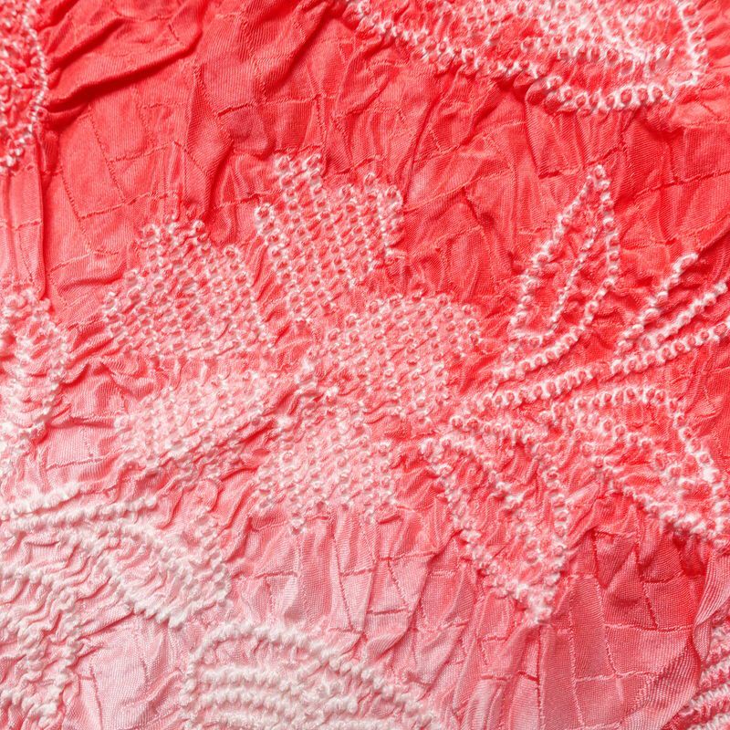 帯揚げ 絞り 正絹 古典柄 赤・朱_画像7