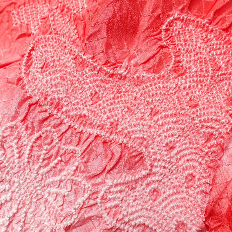 帯揚げ 絞り 正絹 古典柄 赤・朱_画像8