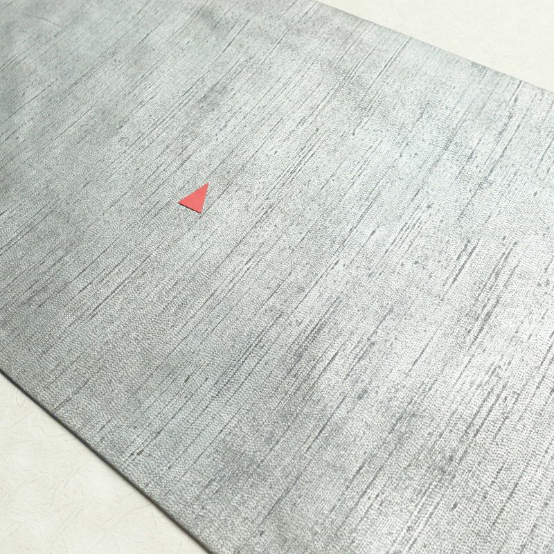 袋帯 太鼓柄 一般用 正絹 木の葉・植物柄 箔 刺繍 グレー_画像17