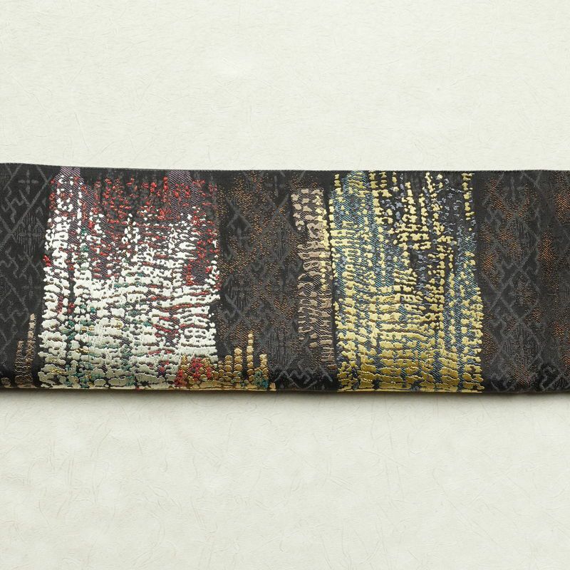 袋帯 太鼓柄 良品 フォーマル用 正絹 幾何学柄・抽象柄 茶_画像15