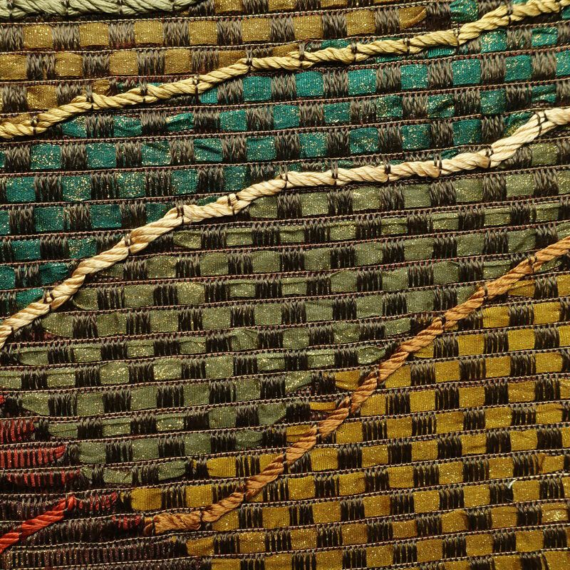 袋帯 太鼓柄 良品 一般用 正絹 幾何学柄・抽象柄 茶_画像3