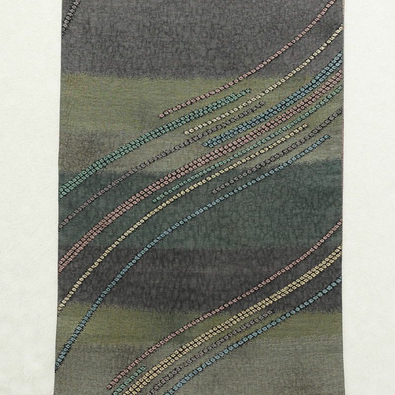 袋帯 用美錦 渡文 六通柄 一般用 正絹 古典柄 多色使い_画像8