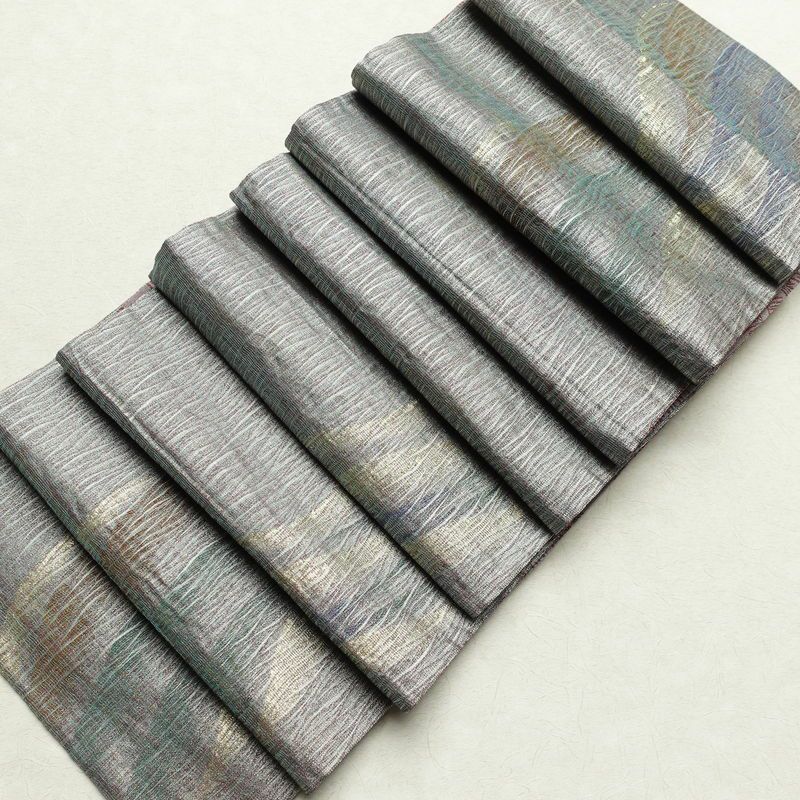 袋帯 六通柄 すくい織 フォーマル用 正絹 流水・波柄 多色使い_画像18