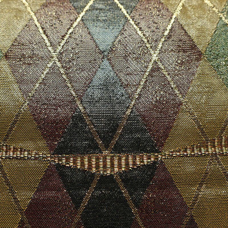 袋帯 六通柄 フォーマル用 正絹 アーガイル チェック・格子柄 黒_画像4