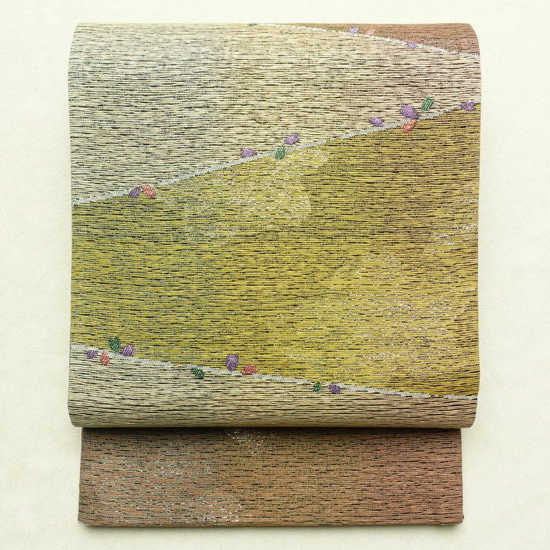 袋帯 六通柄 フォーマル用 正絹 花柄 桜 多色使い_画像1