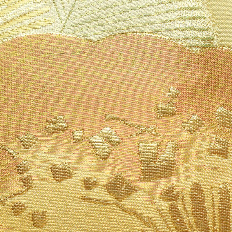 袋帯 六通柄 フォーマル用 正絹 古典柄 黄・黄土色_画像6