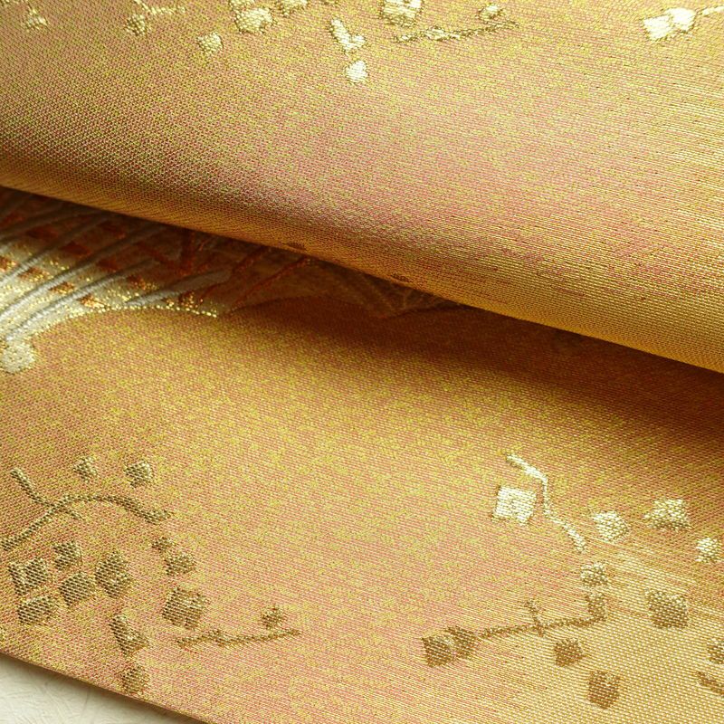 袋帯 六通柄 フォーマル用 正絹 古典柄 黄・黄土色_画像8